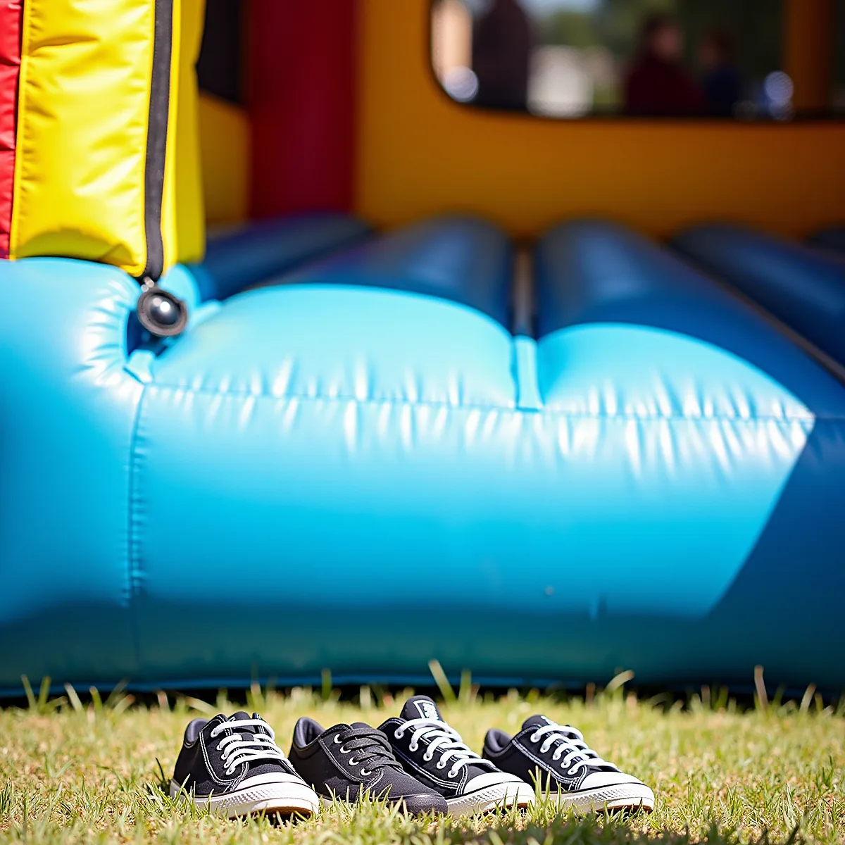 Kids bouncing on an inflatable from Ballyhaunis Bouncy Castles